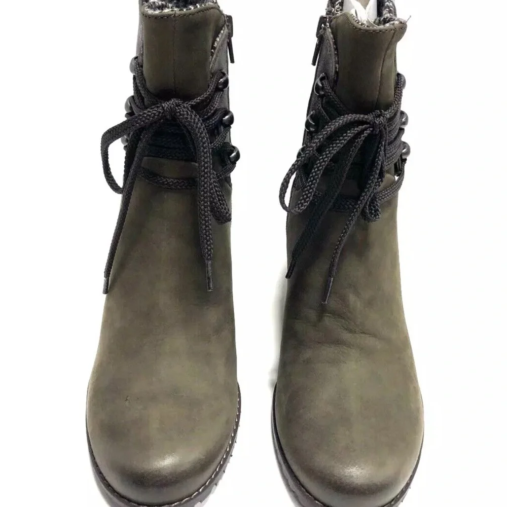 Rockport Women’s Lucinda Green Leather Ankle Boot Size 7 M